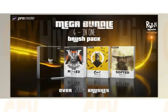 Gumroad - RAZUM_INC MEGA BUNDLE PREMIUM FOR PROCREATE 5 (4 in 1)