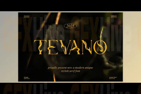 Tevano Modern Unique Serif Font (Creative Market 291534532)