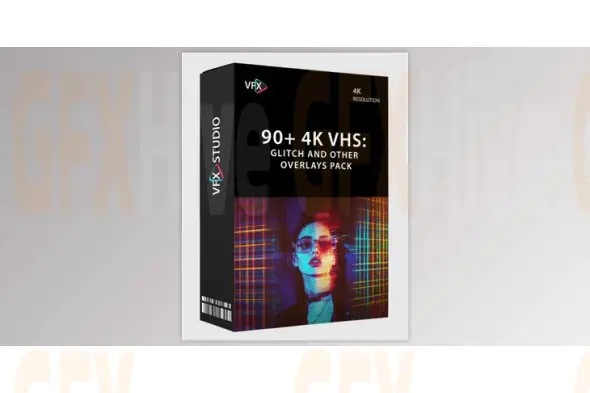 VfxStudio - 90+ 4k VHS Glitch and Other Overlays Pack