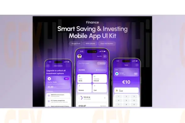 UI8 - Finance Smart Saving & Investing Mobile App UI Kit