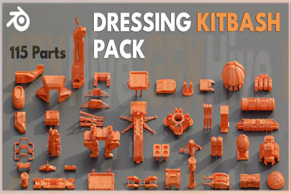Blender - Sci-Fi Buildings Modular Kitbash Pack