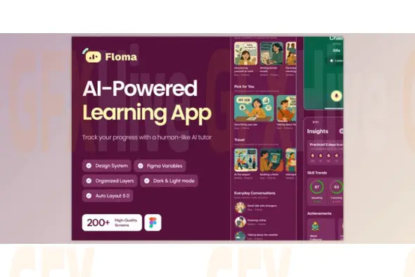 UI8 - Floma - AI-powered English Speaking App UI Kit
