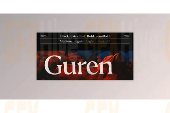 My Fonts - Guren Font Family 16xOTF