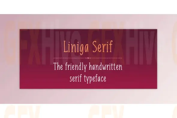My Fonts - Liniga Serif - A Friendly Handwritten Typeface 4xOTF