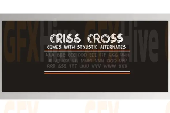 My Fonts - Criss Cross - Scratchy, Scribbly, Rough'n Tough 4xOTF
