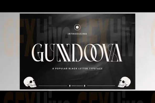 Gundoova - Blackletter Serif Font (Creative Market 291534628)