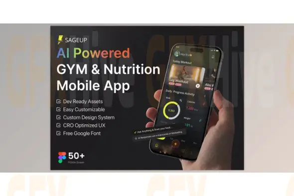 UI8 - Sageup AI Powered Gym & Nutrition Mobile App UI Kit