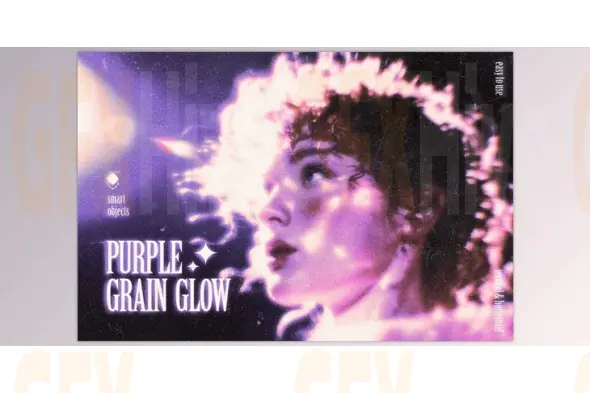Purple Grain Glow Effect (Creative Market 291855045)