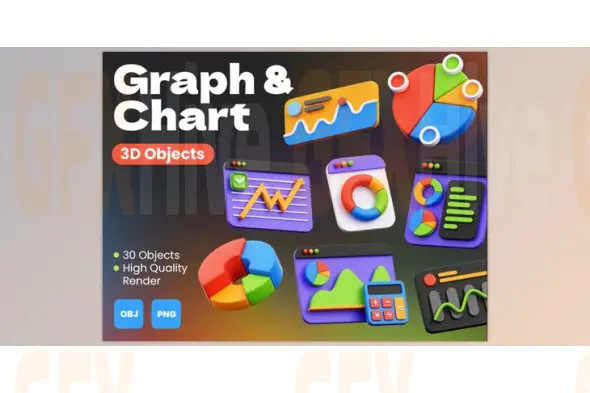 UI8 - Graph and Chart 3D Objects