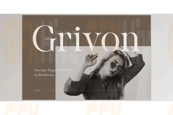 Grivon – Nostalgic Elegant Serif Font (Creative Market 291681321)