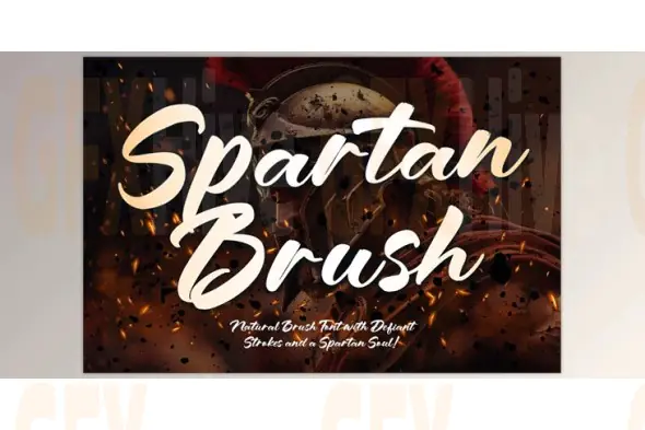 Spartan Brush - Brush Font (Creative Market 291775570)
