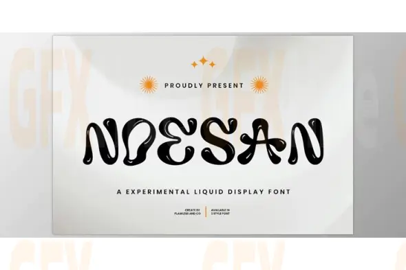 Noesan - Liquid Display Font (Creative Market 291668813)