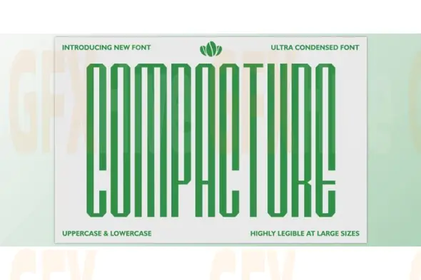 Compacture Condensed Font (Creative Market 291815087)