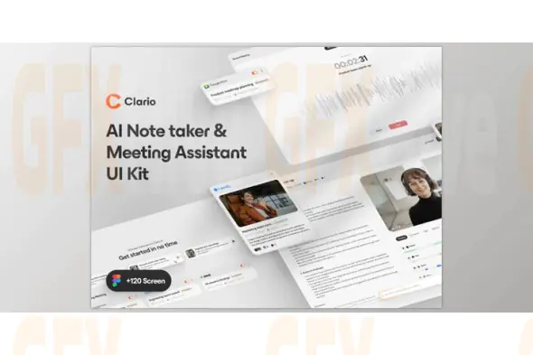 UI8 - Clario AI - AI Note taker & Meeting Assistant UI Kit