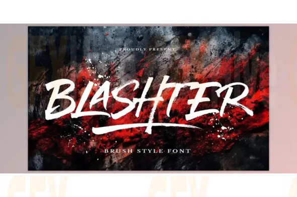 Blashter - Brush Font (Creative Market 291556135)