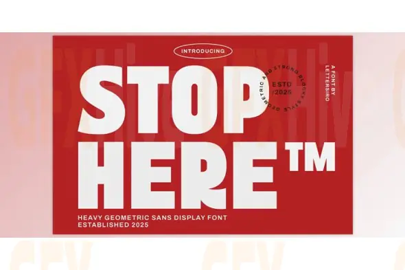 Stop Here Bold Sans Font (Creative Market 291704456)