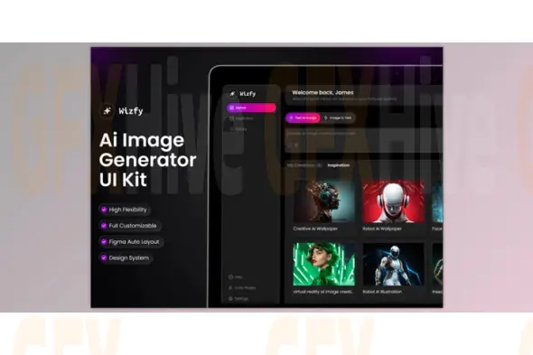 UI8 - Wizfy - AI Image Generator Dashboard UI Kit