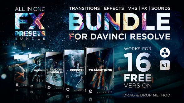 FX Presets Bundle for DaVinci Resolve: Cinematic Effects & Transitions