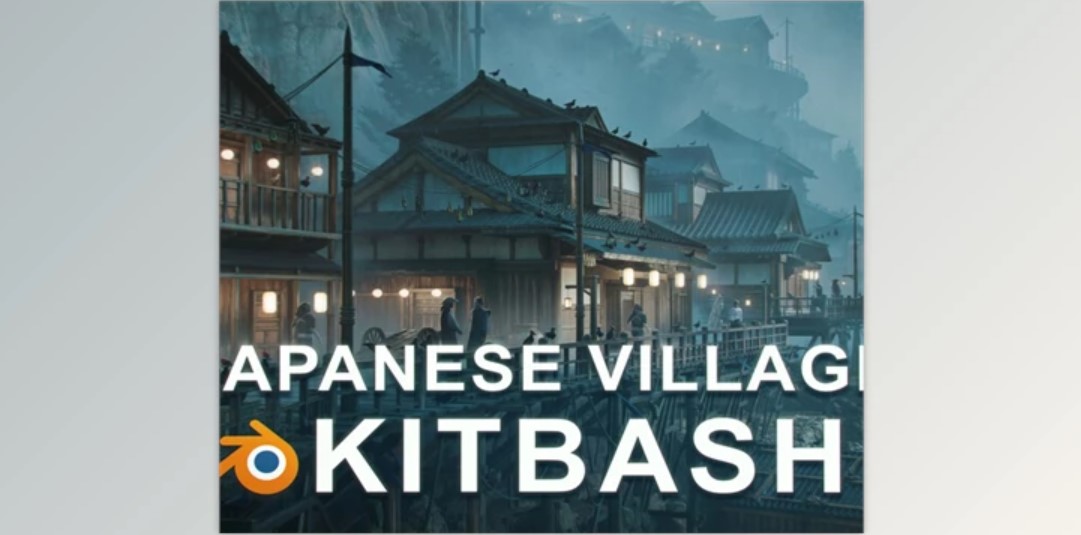 ArtStation – Japanese Village Kitbash for Blender