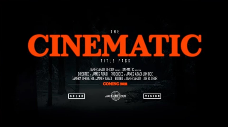 The Cinematic Title Pack Bundle - James Abadi Design – Pro (PNG)