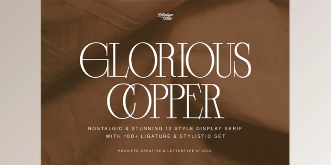 Glorious Copper - A Nostalgic Serif Font with Vintage Charm