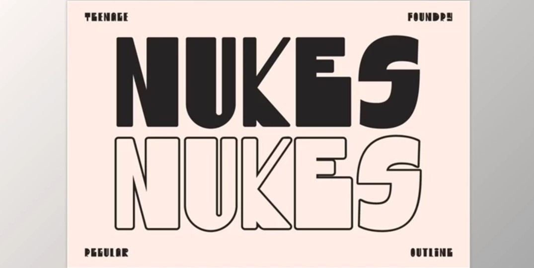 Nukes - The Boldest Display Style Font