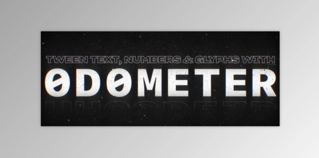 Odometer for After Effects – Numbers, Text, & Glyphs