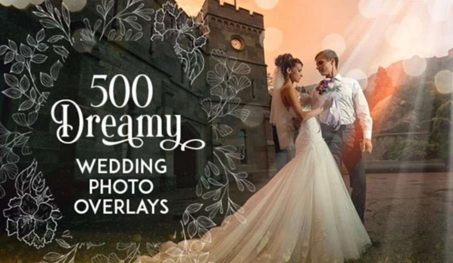 500 Dreamy Wedding Photo Overlays Bundle | GFXVault