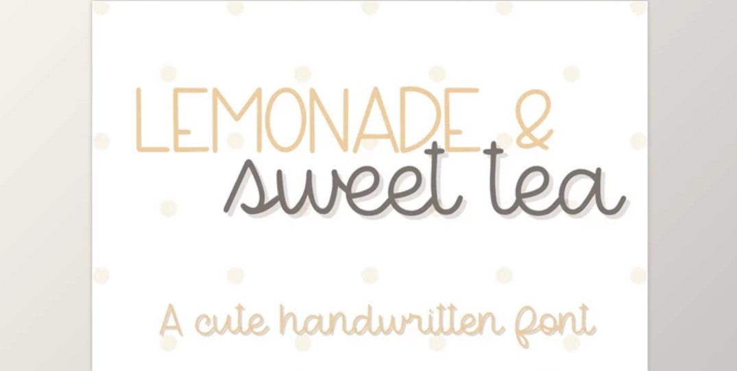 Lemonade & Sweet Tea Font | Playful Handwriting for Your Designs