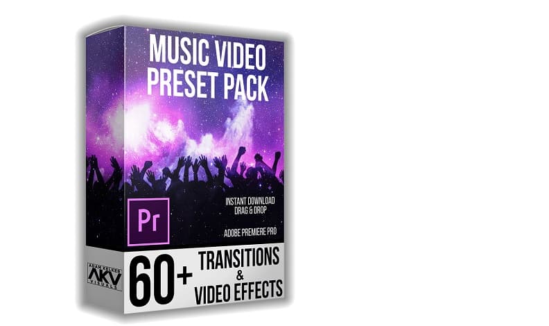 Music Video Preset Pack AKV STUDIO - 60+ Transitions, Twitch, Trippy Effects