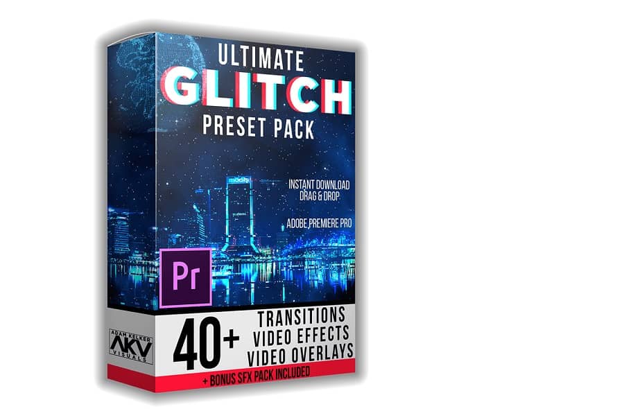 Ultimate Glitch Pack Akv Studio – 40+ Transitions, VHS Effects, Bonus SFX