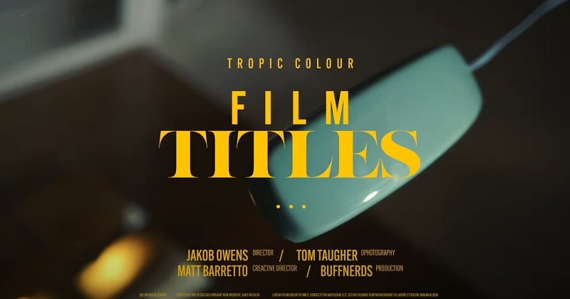 Tropic Colour Film Titles - Pro Title Templates | GFXVault