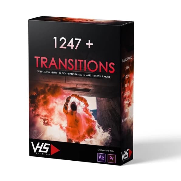 VHS® 1247+ Transitions Presets Package | vhsstudio