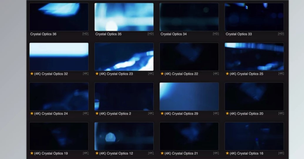 Crystal Optics Footage 4K Pack