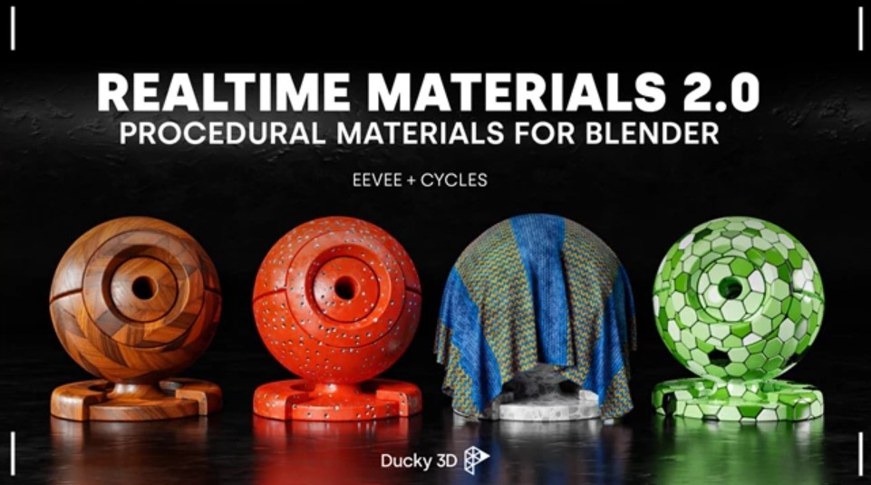 Realtime Materials v2.1.6: 300+ Procedural Materials for Blender