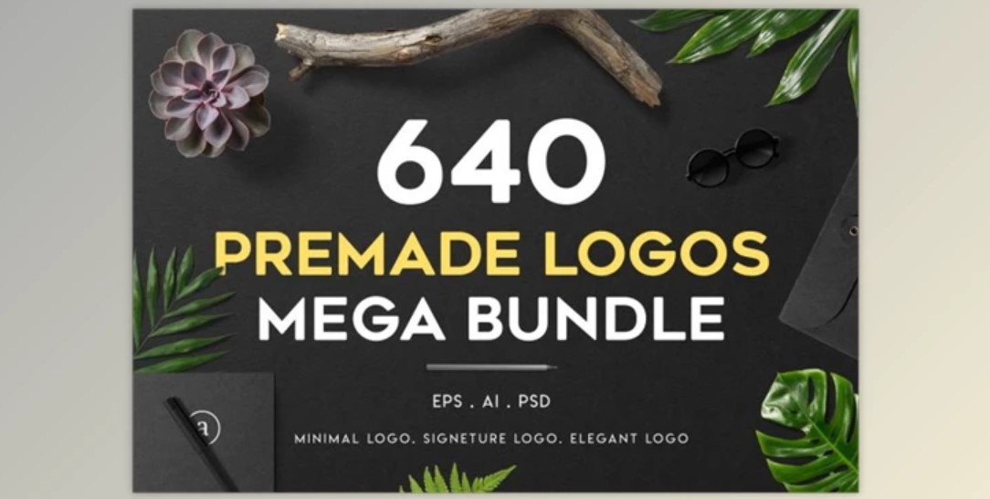 640 Premade Logos Mega Bundle By XpertgraphicD