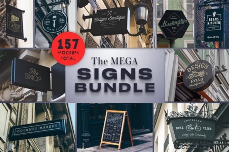 The Mega Signs Bundle CM-3752319 (JPG, PSD)