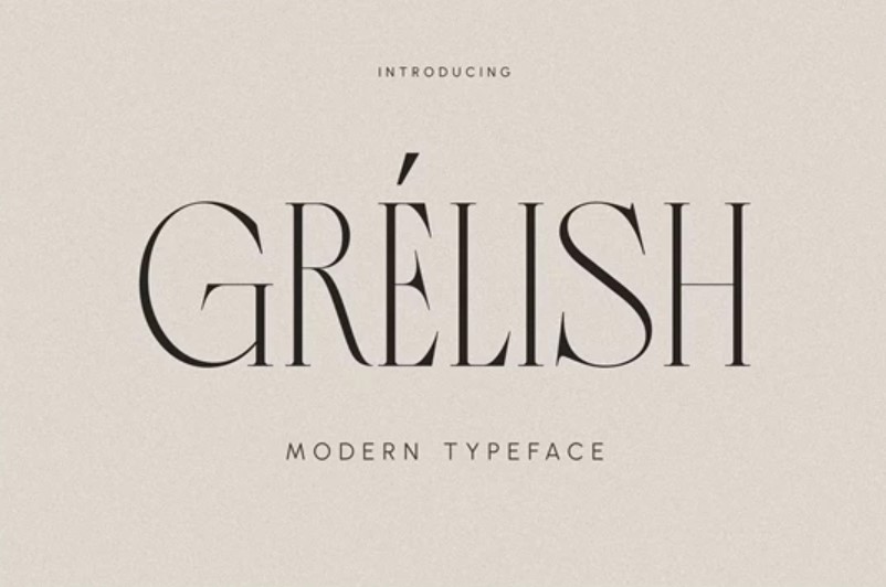 Grelish – A Modern Serif Typeface for Luxury and Elegance