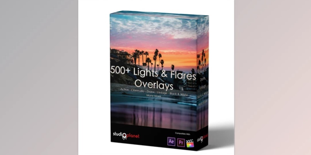 Studiosplanet – 500+ LIGHTS & FLARES OVERLAYS (MP4)