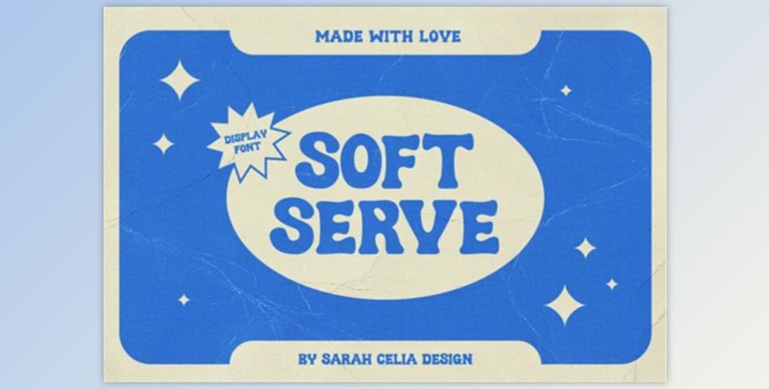 Soft Serve - Bold Retro Groovy Display Font