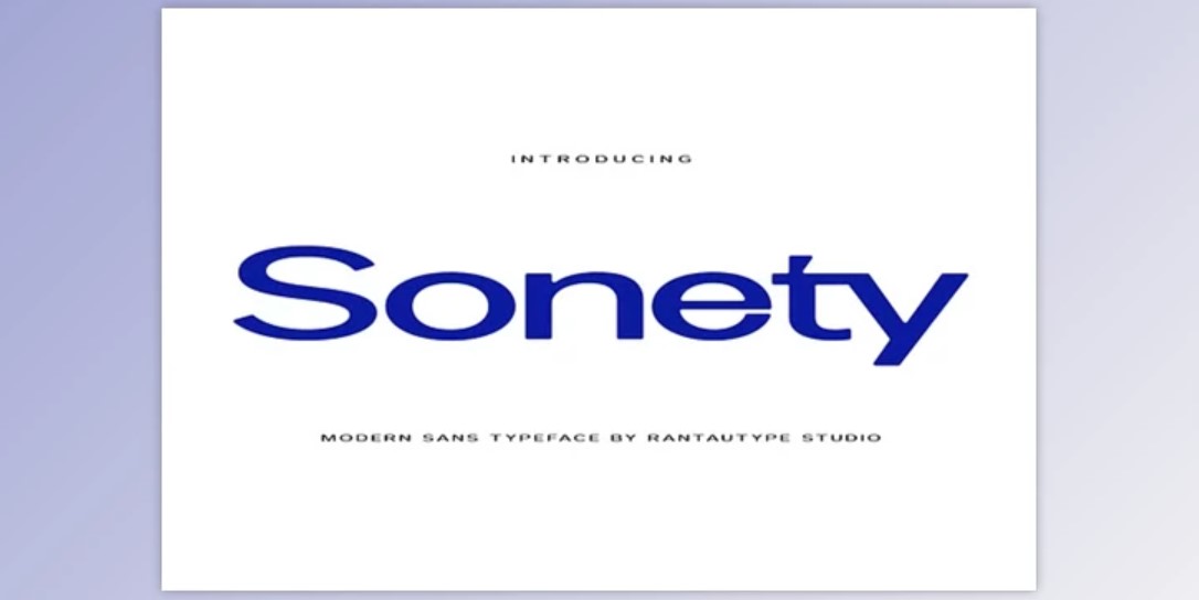 Sonety Modern Wide Sans Typeface