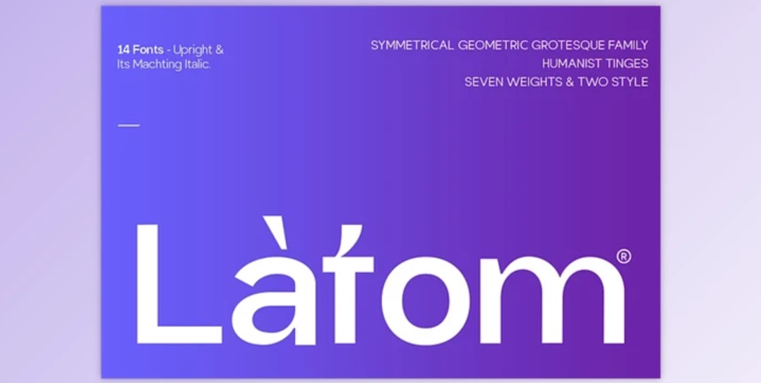 Latom Grotesque - Authentic Geometric Sans Serif Font Family