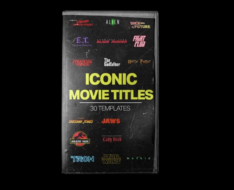 Tropic Colour Iconic Movie Titles Templates