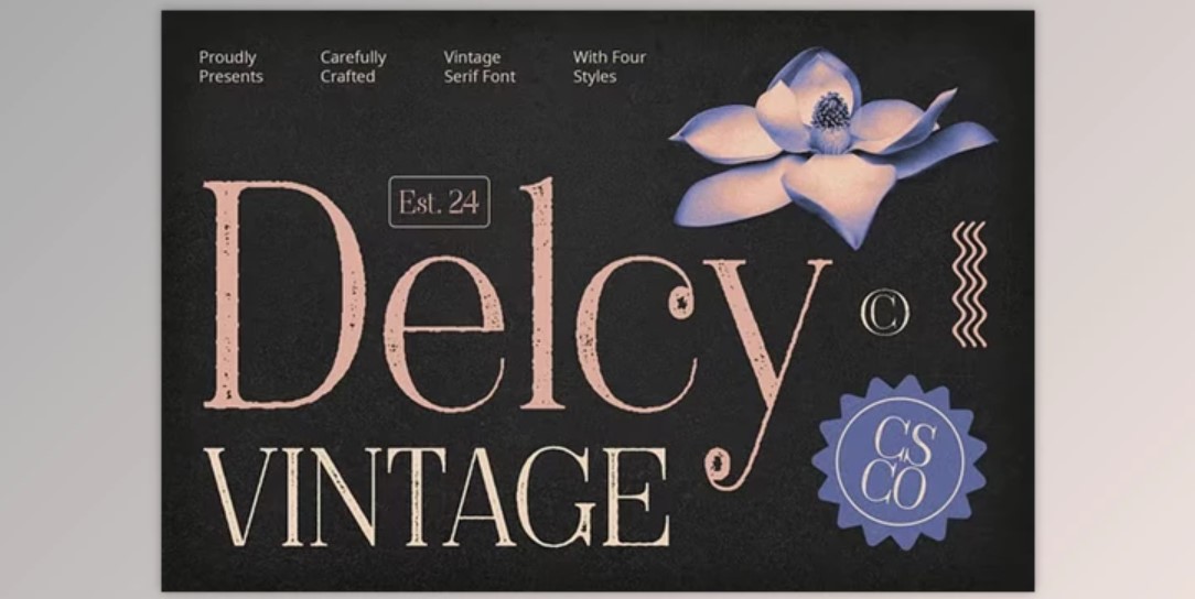 Delcy Vintage Font