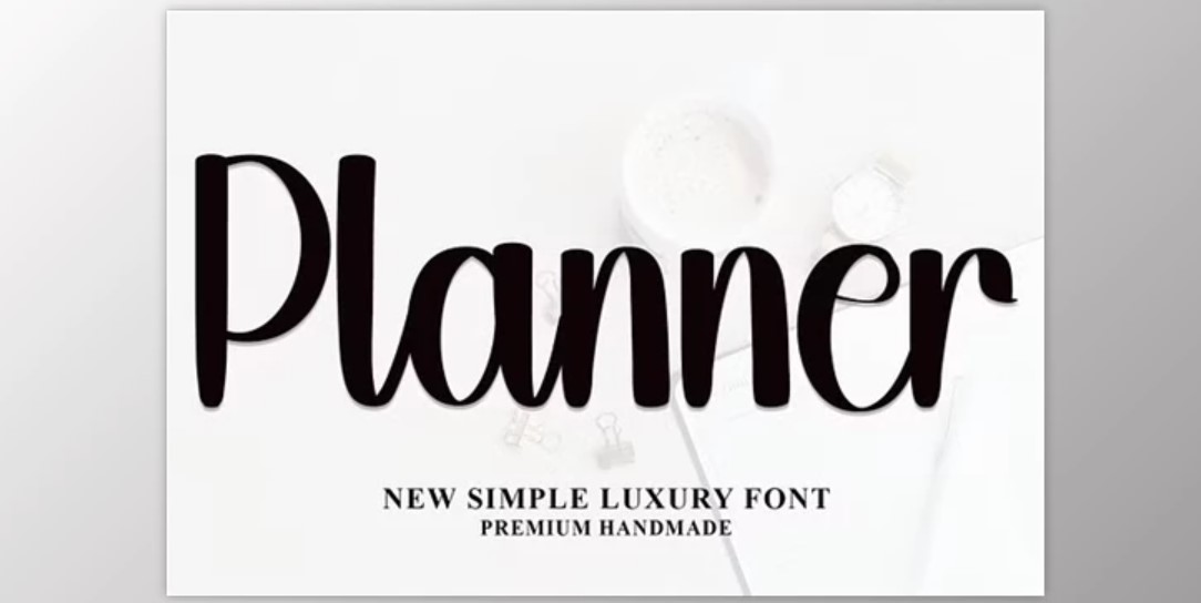 Planner - Handwritten Luxury Font